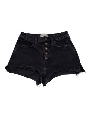 Abercrombie & Fitch High Rise Mom Shorts Button Fly Size 25